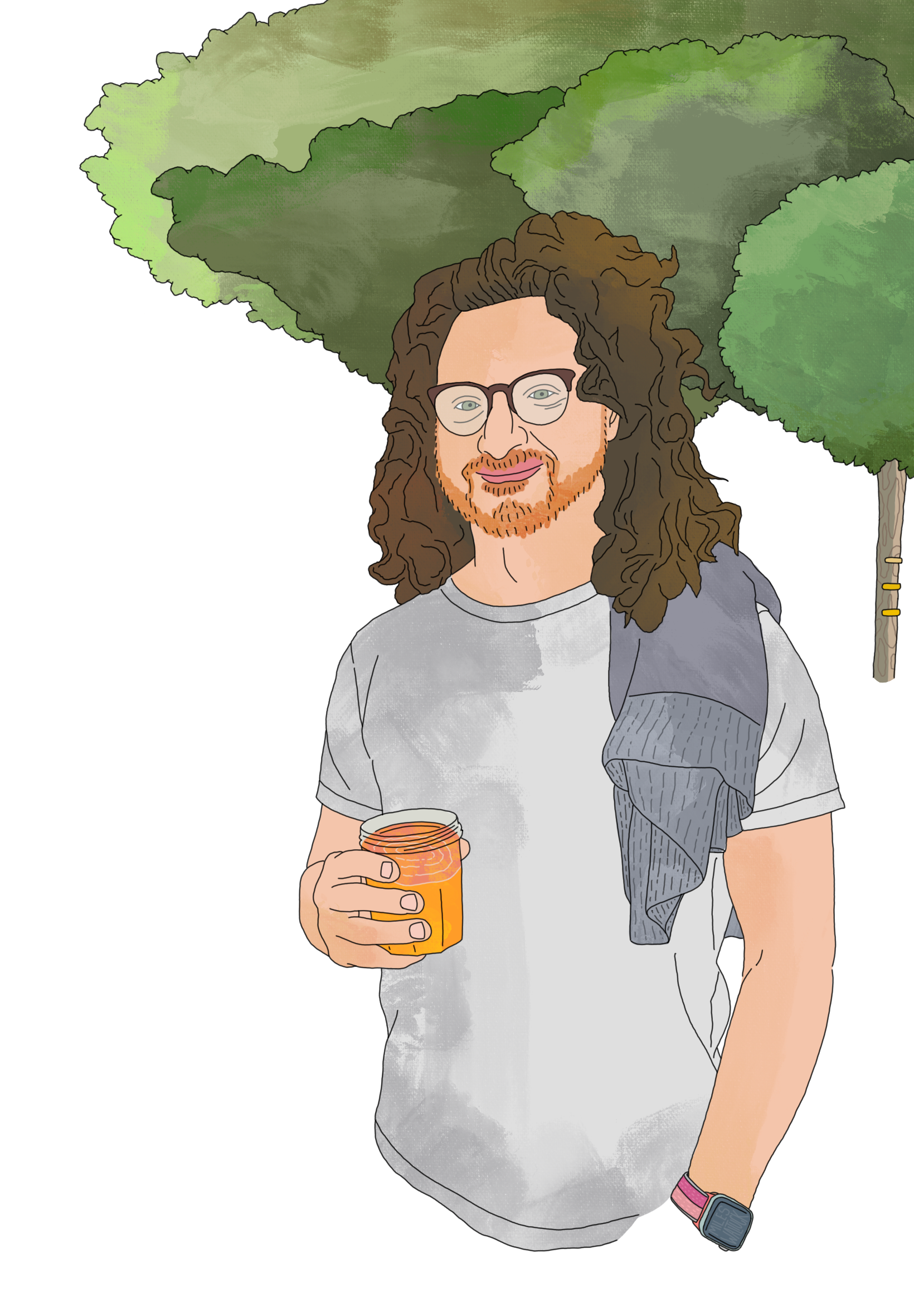 Jeremy with orange juice