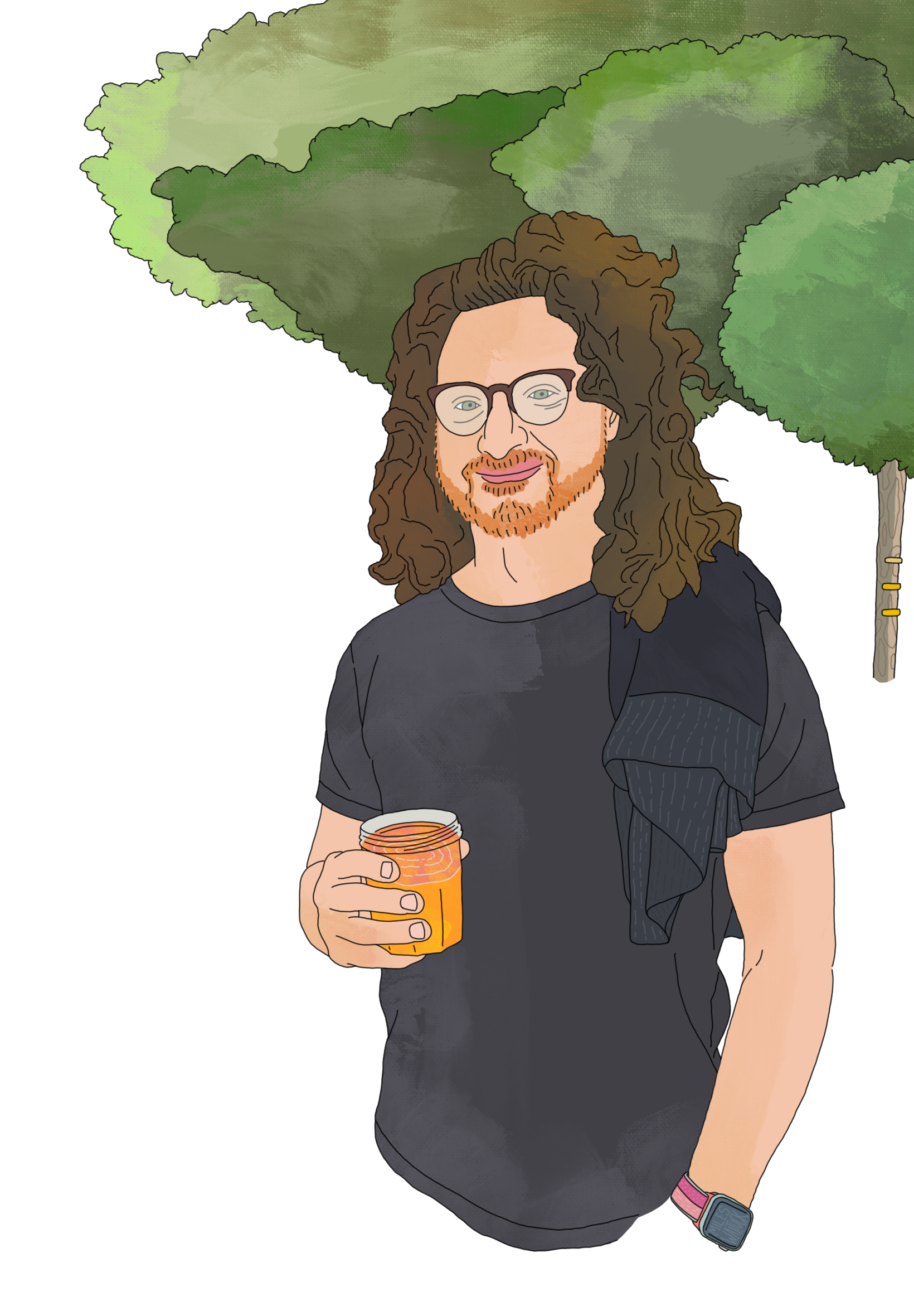 Jeremy with orange juice